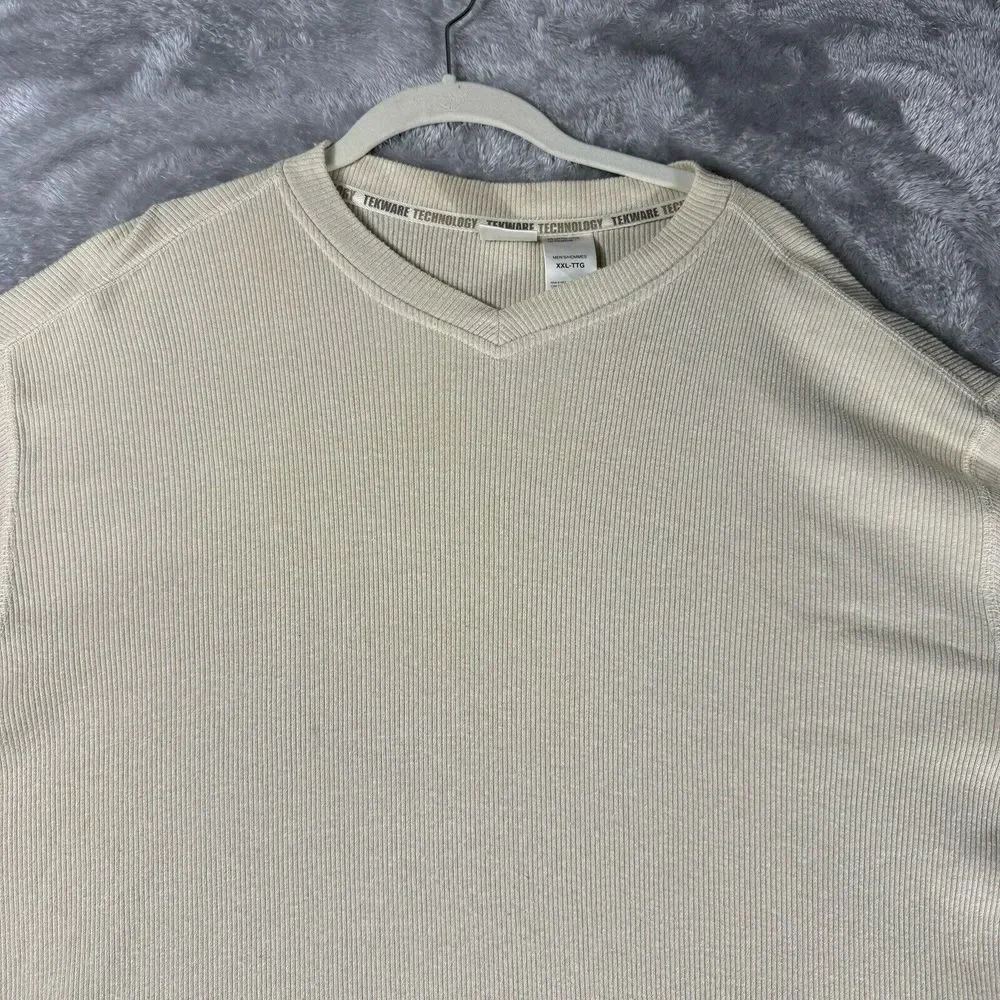 The North Face Tekware Technology‎ Shirt Mens XXL Beige Ribbed